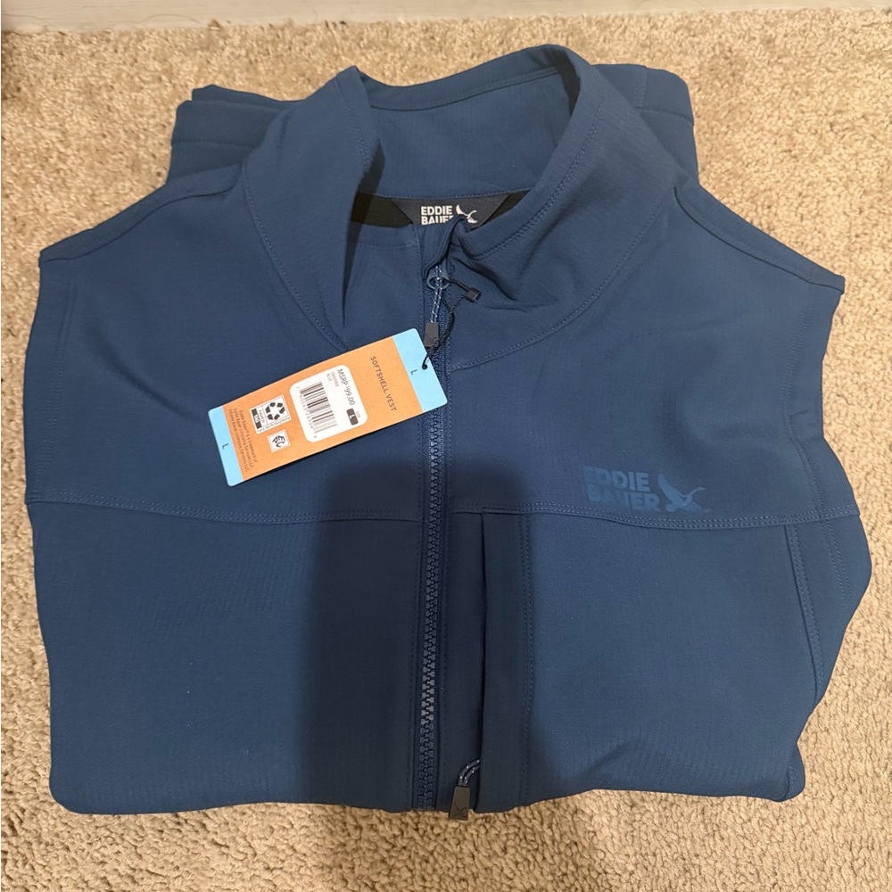 “New” Eddie Bauer Blue Vest sizeL - Picture 2 of 4